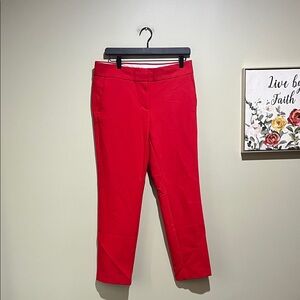 🎆LOFT Bold Red Ankle Pants